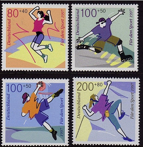 Германия, Виды спорта 1997, 4 марки